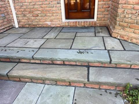Retaining wall and steps project 16