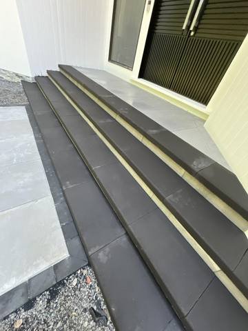 Retaining wall and steps project 13