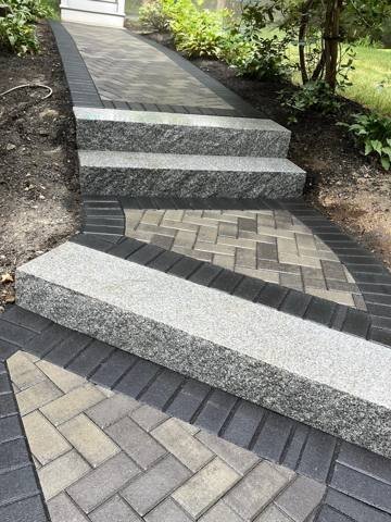 Retaining wall and steps project 12