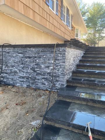 Retaining wall and steps project 4