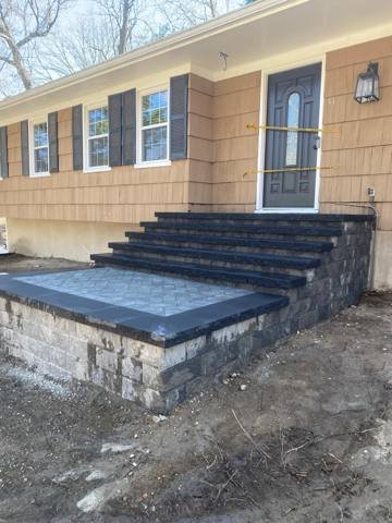 Retaining wall and steps project 6