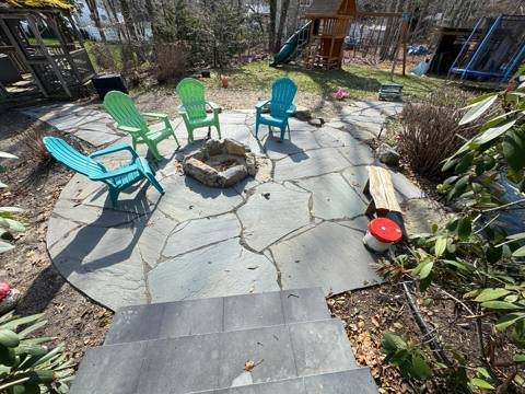 Outdoor kitchen and fire feature project 8