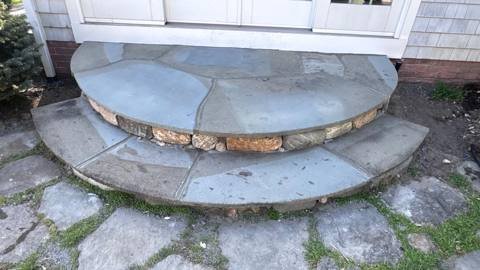 Retaining wall and steps project 10