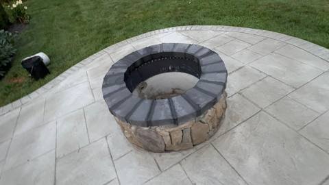 Outdoor kitchen and fire feature project 5