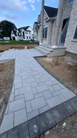 Paver driveway and walkway project 8