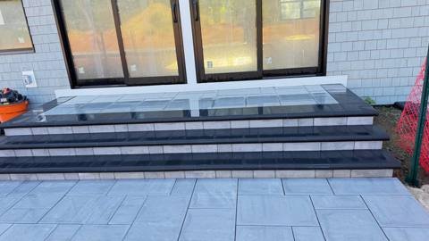 Retaining wall and steps project 8