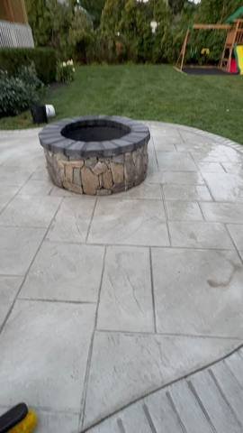 Outdoor kitchen and fire feature project 7