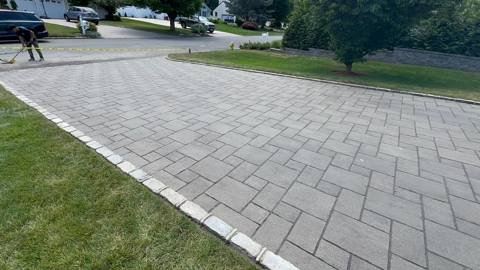 Pressure washing result 2
