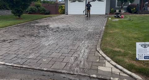 Pressure washing result 4